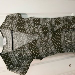 Sage, Size: S, Green and White Romper